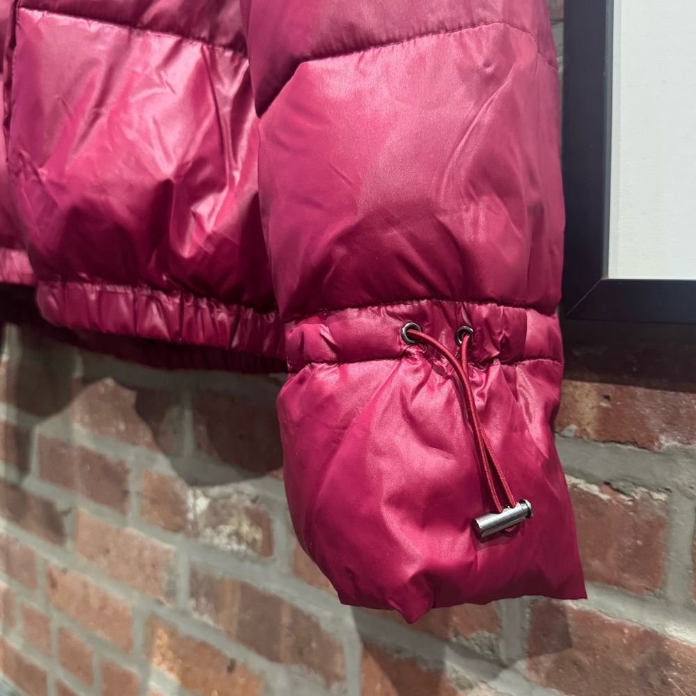 Cherry Red Puffer Jacket, Loft, Medium - Picture 4 of 9